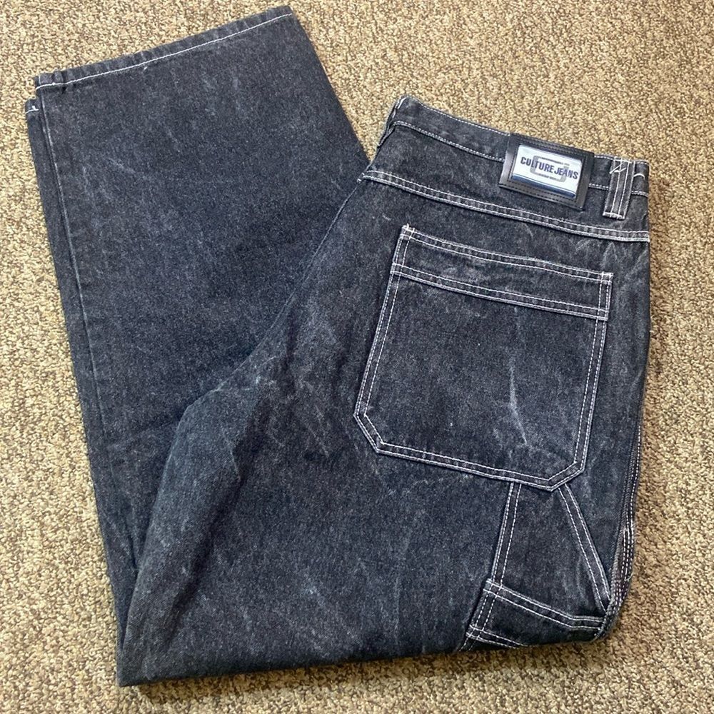 Trademark Culture Jeans 0200 017  💯 Cotton  Cargo VTG Men Jeans Cargo Size 42X32